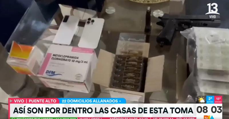 Así son las lujosas casas allanadas en la toma de Puente Alto