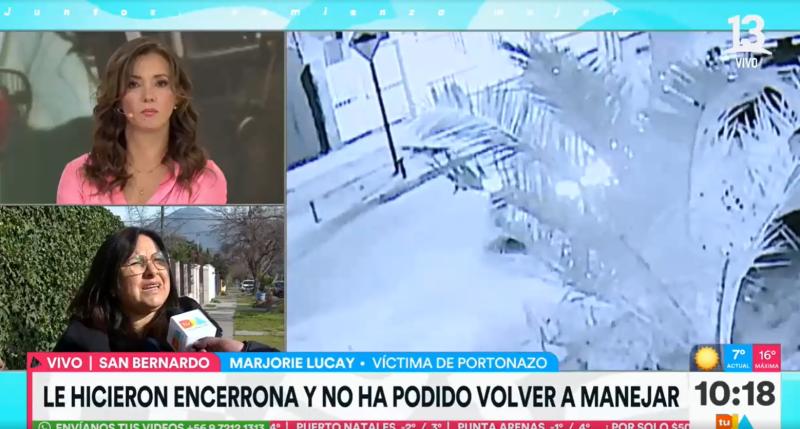 Víctima de portonazo