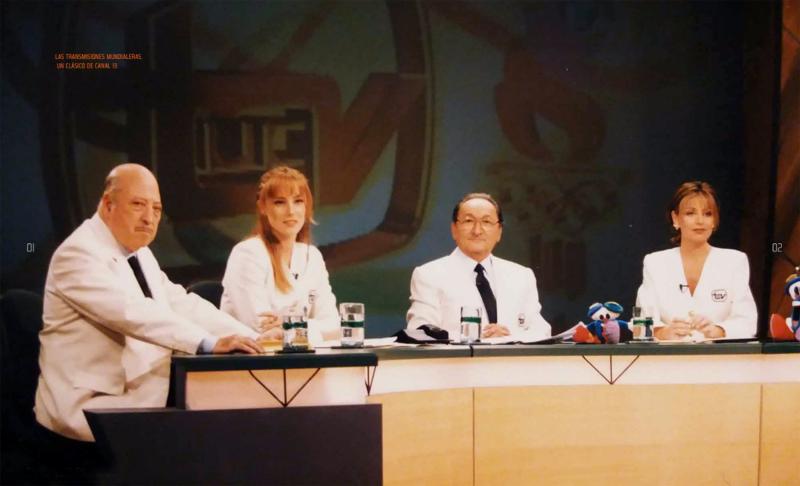 Julio Martinez en la transmisión deportiva de Canal 13, 1996
