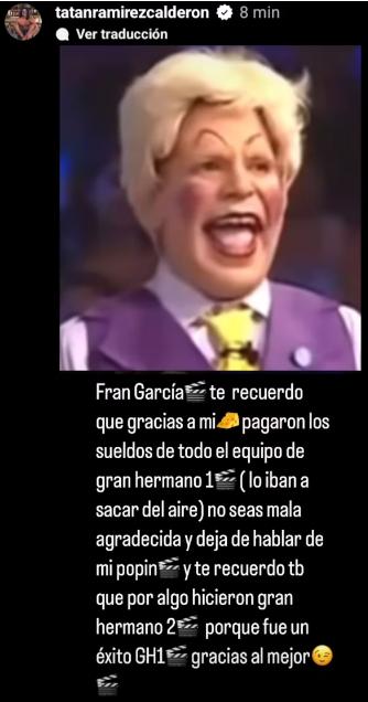 Historia de Sebastián Ramírez hacia Fran García-Huidobro.