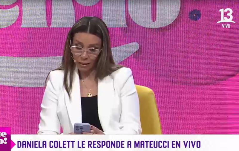 Daniela Colett respondió con todo a Luis Mateucci.
