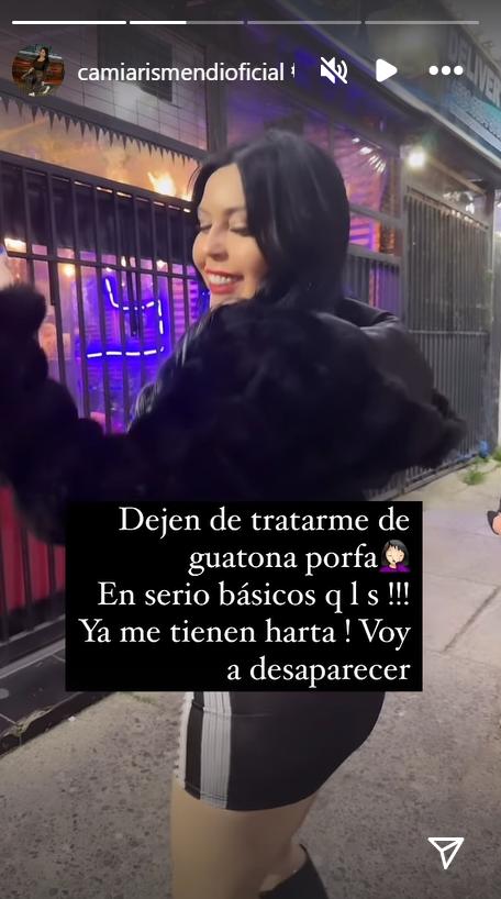 Camila Arismendi se aburrió de las constantes críticas y respondió a sus 'hater'.