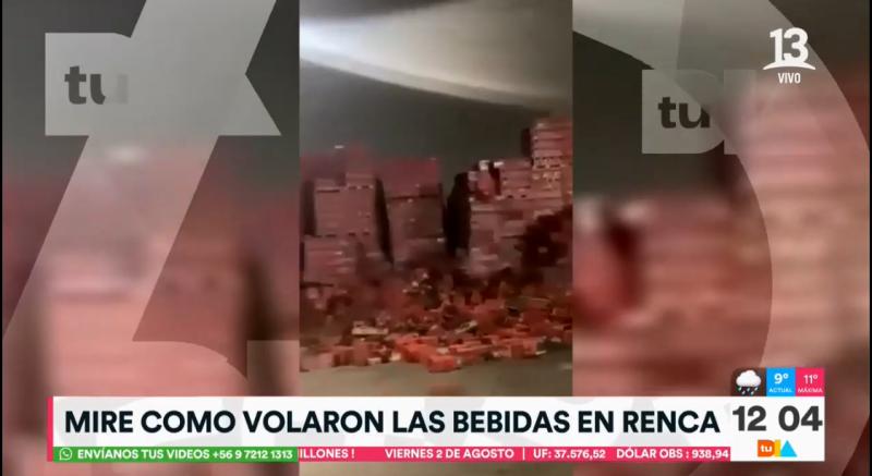 Latas de bebidas vuelan producto de las fuertes ráfagas de viento - Tu Día