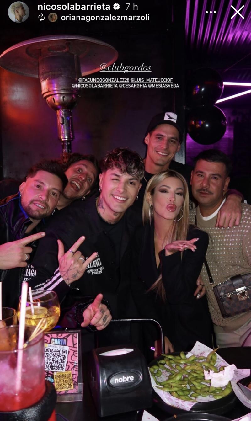 Oriana Marzoli en el cumpleaños de Nicolás Solabarrieta - Instagram