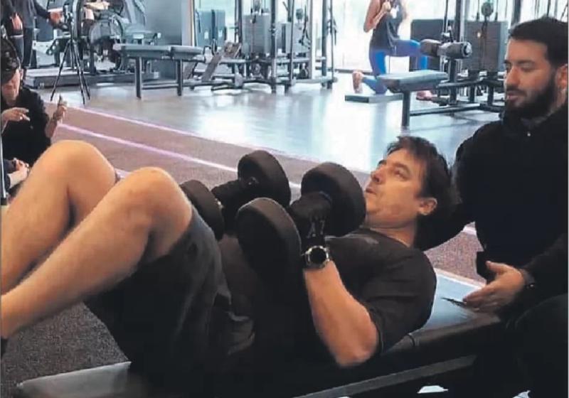 Jorge Zabaleta entrenando en el gimnasio - Créditos captura LUN