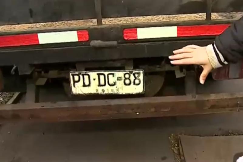 Camión de los delincuentes que atrapó Carabineros