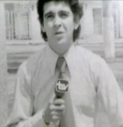 El periodista Claudio Sánchez en coberturas para Canal 13