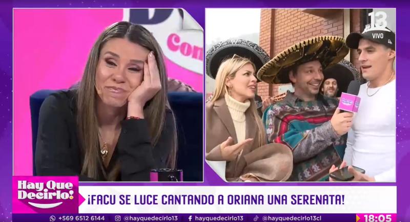¿Se lució? Facundo González le cantó una sencilla serenata a Oriana Marzoli
