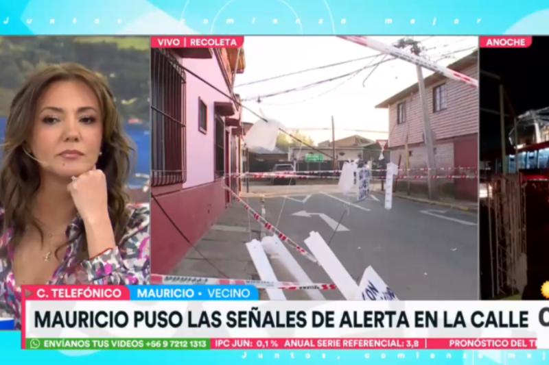 Vecinos de Recoleta denuncian la presencia de cables electrificados en la calle