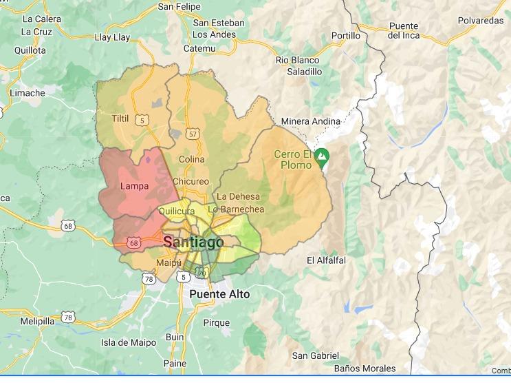 Mapa de cortes en línea - Enel