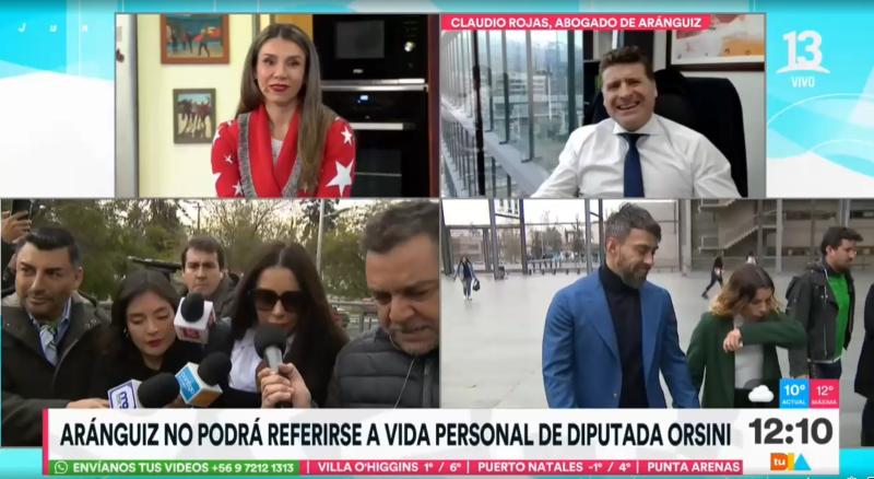 Abogado de Daniela Aránguiz habla sobre el caso con Maite Orsini - Créditos captura Canal 13