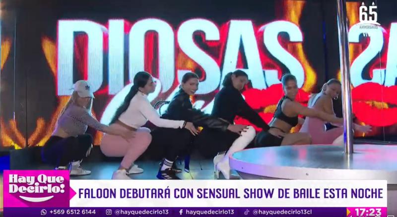 Faloon Larraguibel muestra un adelanto del sensual show que presentará esta noche en club nocturno