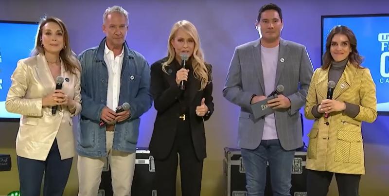 Karen Doggenweiler, Martín Cárcamo, Cecilia Bolocco, Pancho Saavedra y María Luisa Godoy