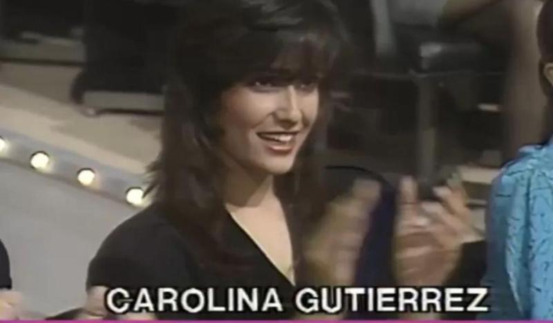 Carolina Gutiérrez en sus primeros años en televisión