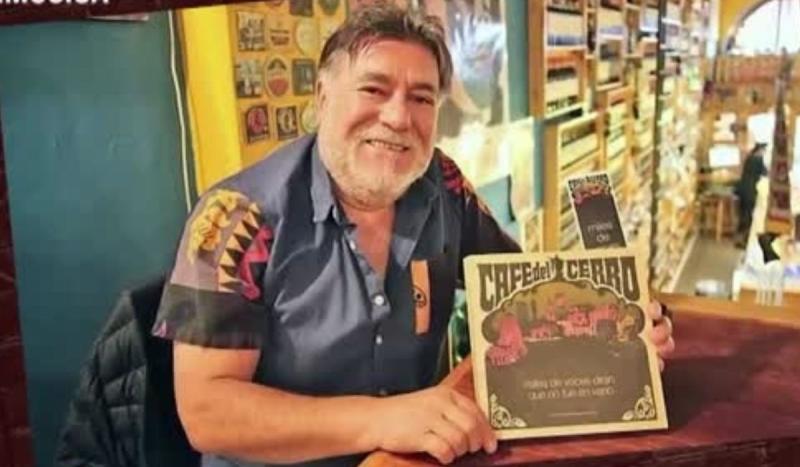 Negro Piñera el gran fundador de "Café Del Cerro" junto a Mario Navarro