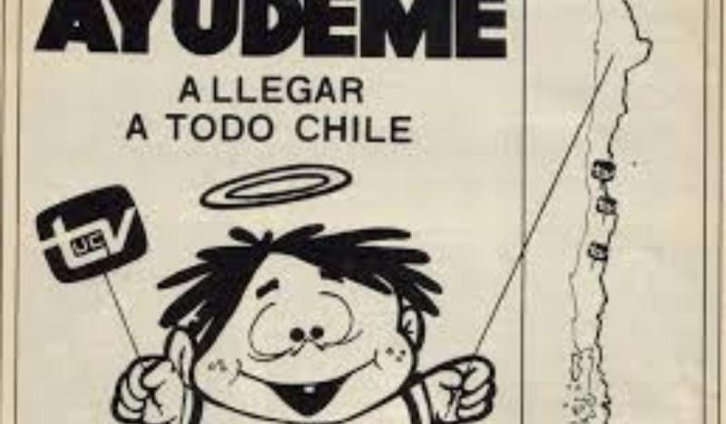 Angelito de Canal 13 con la recordada frase "Ayudame a llegar a todo Chile"