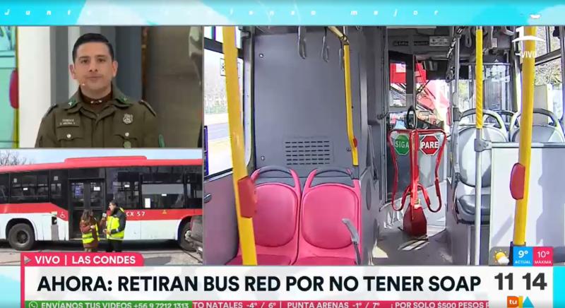 Insólito: retiran de circulación un bus RED por no tener SOAP