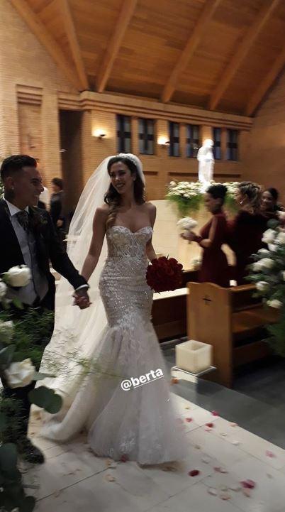 Daniela Colett en su boda con Eduardo Vargas