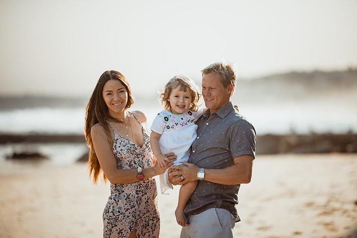Lorena Berríos y su familia en Australia