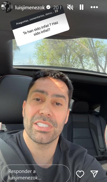 Luis Jiménez se sinceró en sus historias de Instagram sobre su vida amorosa.