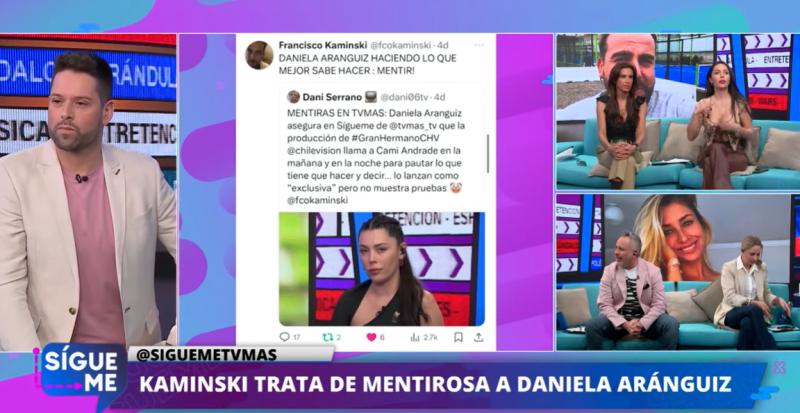 Daniela Aránguiz respondió sin filtro a Francisco Kaminski.