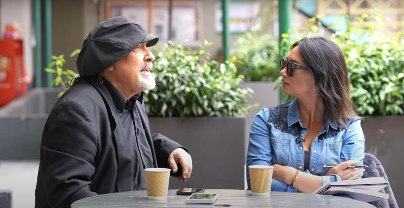 Negro Piñera y Pamela Díaz en "Sin editar"