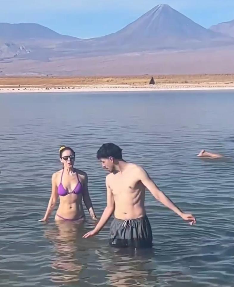 Carla Jara y Diego Urrutia en San Pedro.