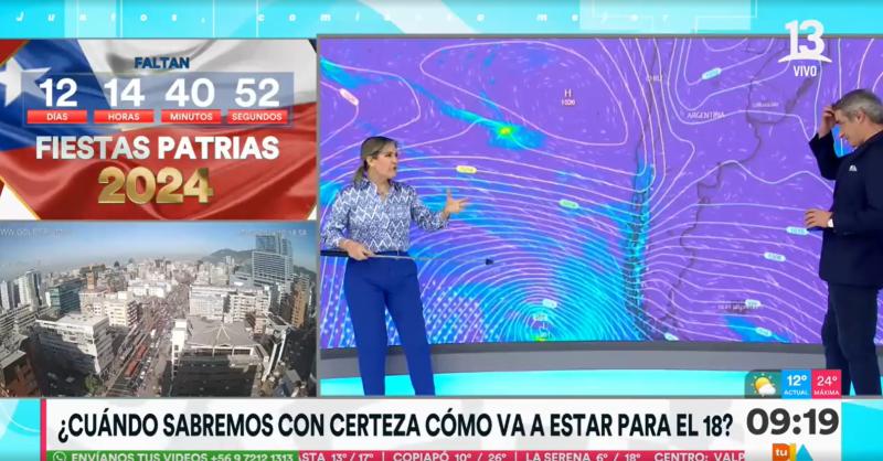 Michelle Adam revela el pronóstico del tiempo para Santiago este fin de semana