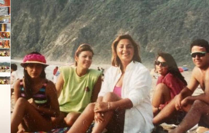 Carla Ballero junto a su familia
