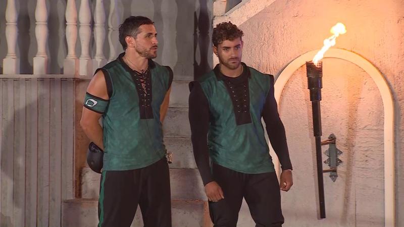 Pangal y Austin antes de competir en Ganar o Servir