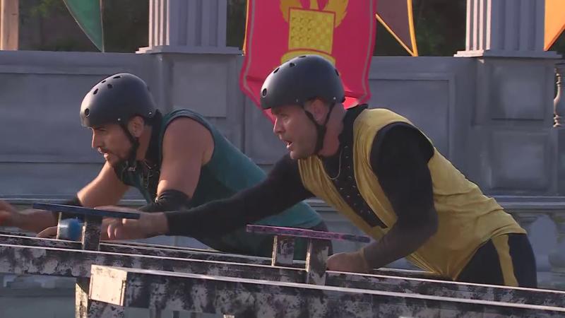 Pangal y Pancho compitiendo en Ganar o Servir