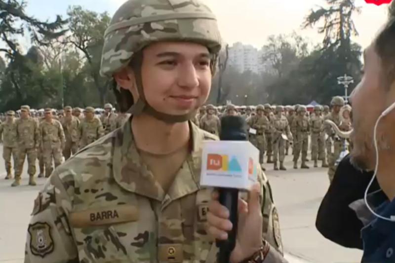 Marcos Barra, el uniformado que participará en la Parada Militar