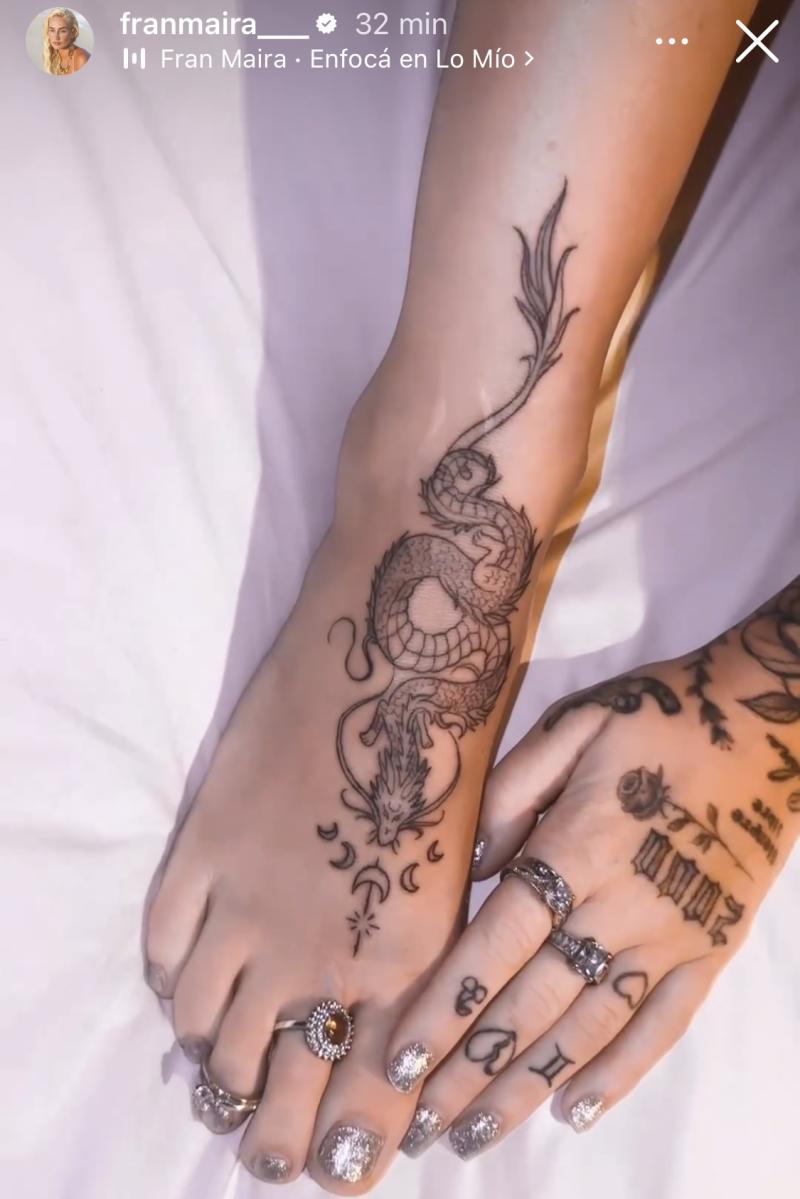 Fran Maira muestra su nuevo tatuaje - Instagram