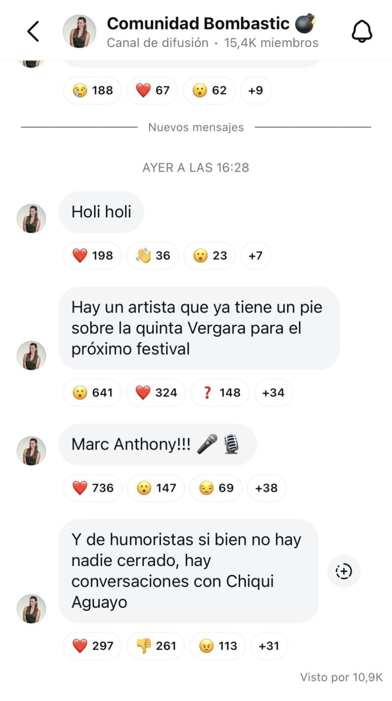 Cecilia Gutiérrez adelanta posibles artistas para Viña 2025 - Instagram