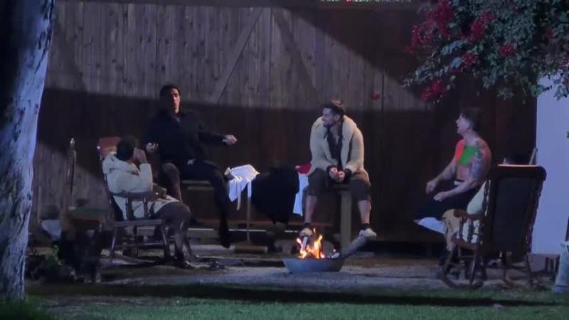 La reunión de los hombres, mientras se desarrollaba la fiesta con vedettos.