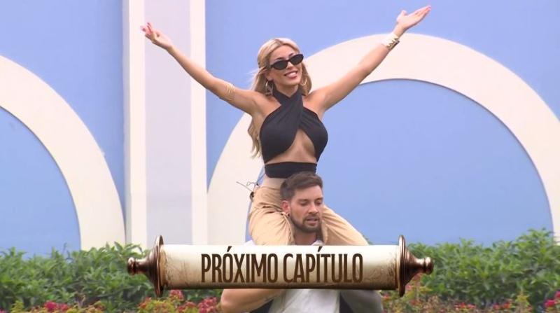 Luis Mateucci va a buscar a Oriana y la carga en sus hombros