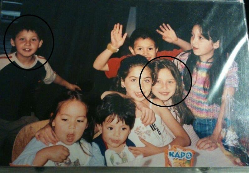 Pía Pérez y Francisco Gónzalez cuando eran pequeños