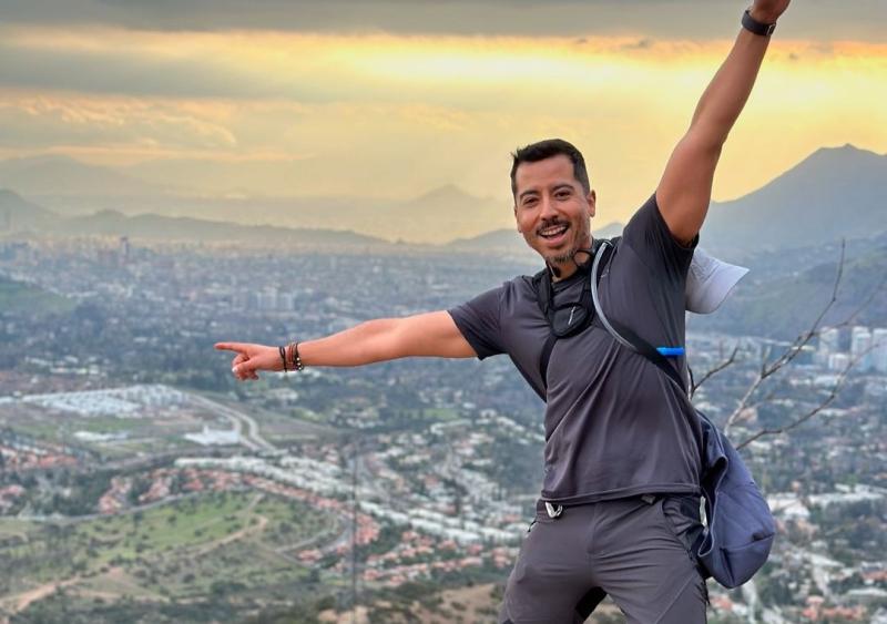 Rodrigo Pérez acompañó a Priscilla Vargas en su primera cumbre.