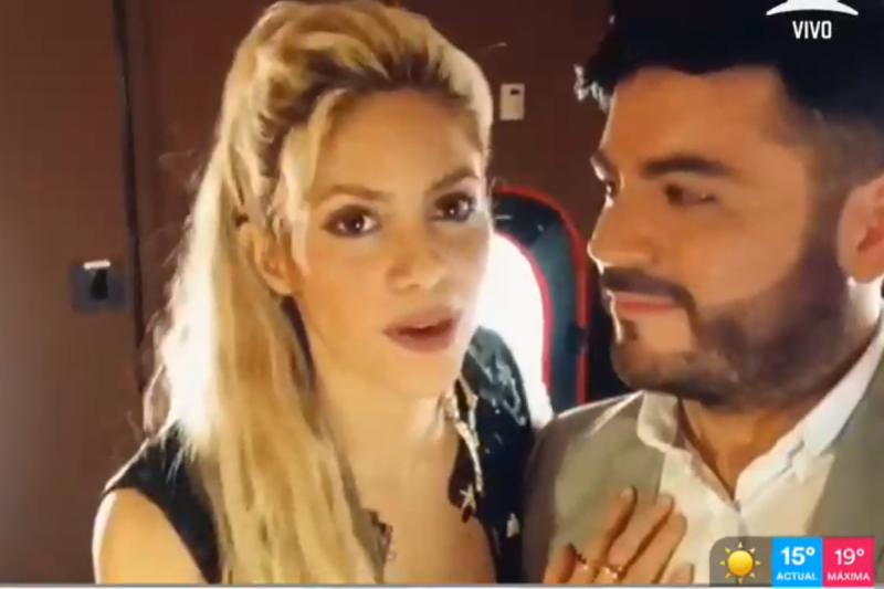Shakira y Mauricio Huentenao, periodista de "Tu Día"