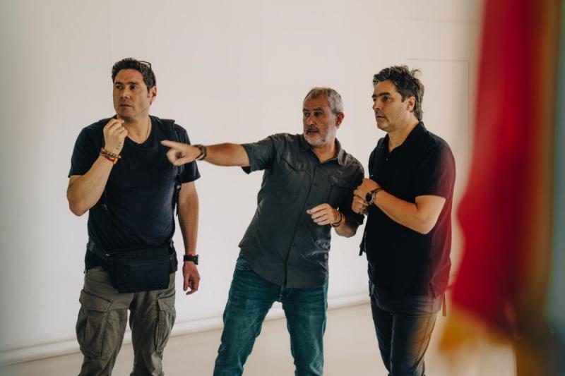 Jorge Zabaleta y Pancho Saavedra junto a Toni Espadas