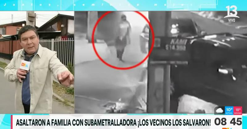 Delincuentes con subametralladora realizan encerrona a una familia en Maipú