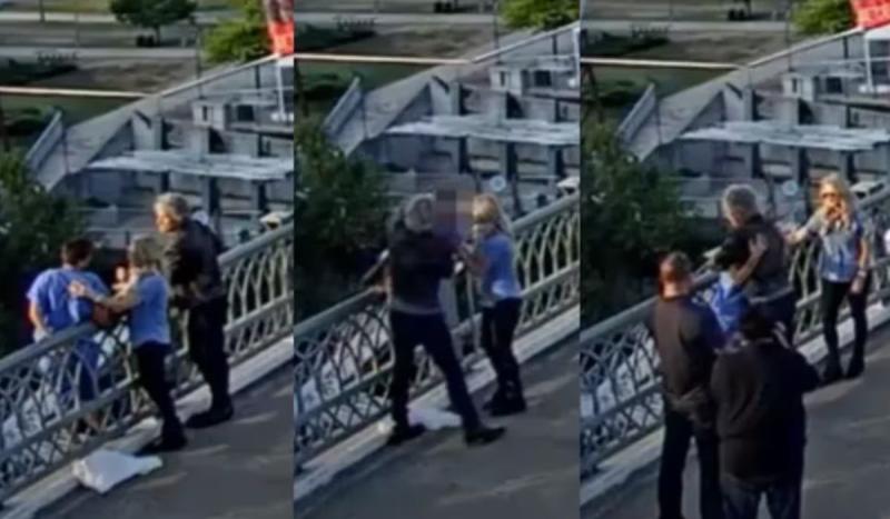 Imágenes que capturaron a Bon Jovi salvar a una mujer de un puente