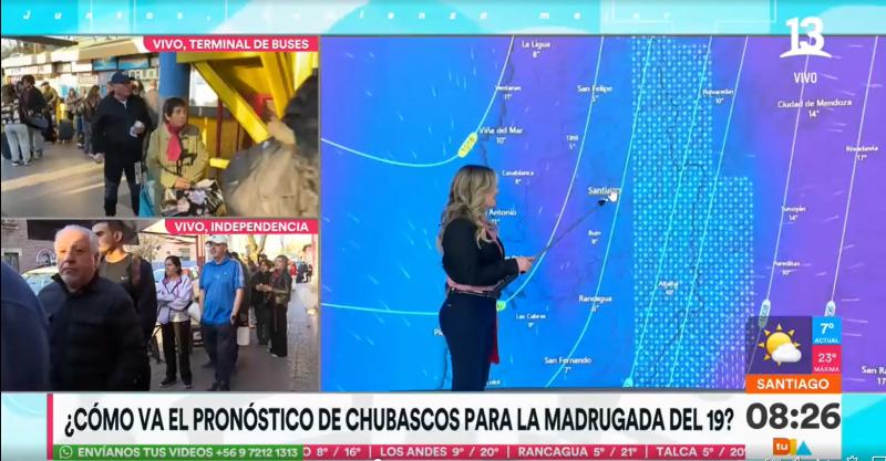 Así estará el tiempo durante la celebración de Fiestas Patrias en la Región Metropolitana