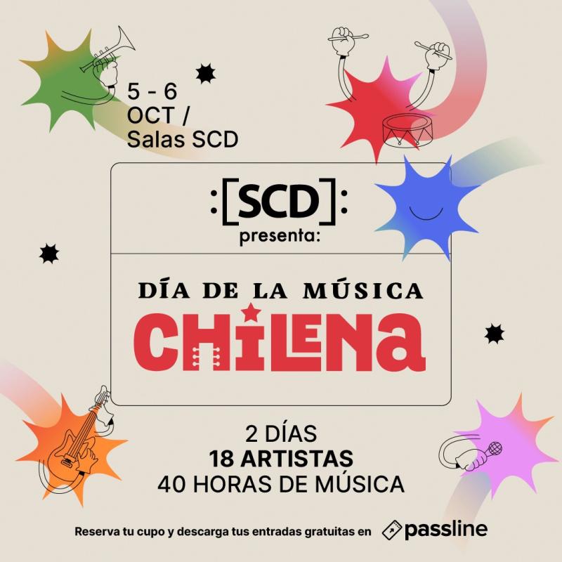 El 5 y 6 de octubre se celebrará el Día de la Música Chilena con shows gratuitos.