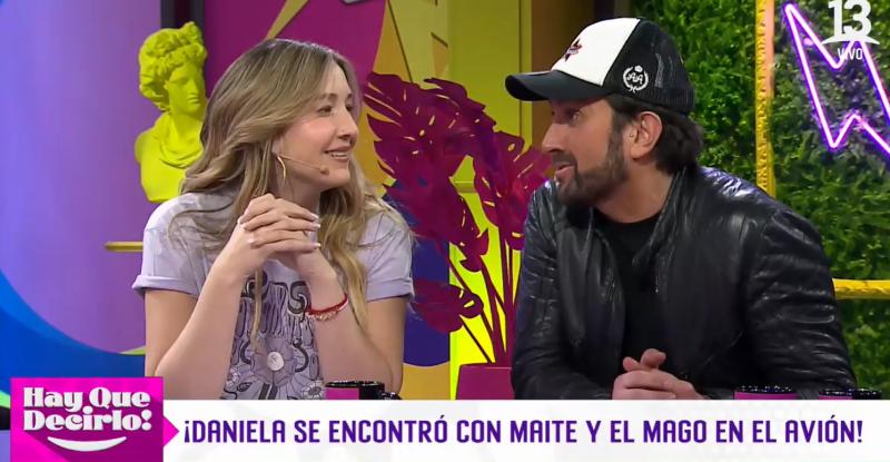 ¡Qué coincidencia! Daniela Aránguiz se encontró con Jorge Valdivia y Maite Orsini en un vuelo