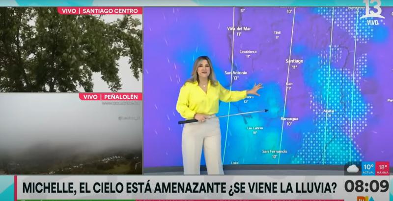 ¿Lloverá en Santiago? Michelle Adam revela en qué comunas podría precipitar hoy