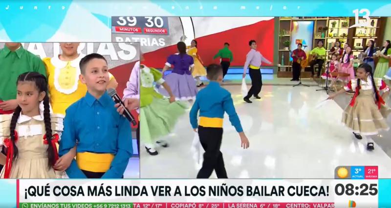 Niños de la escuela Los Chenitas entregan sus mejores tips para bailar cueca este 18