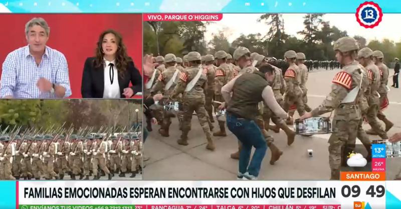 Micrófono de "Tu Día" salió volando en medio de los preparativos de la Parada Militar