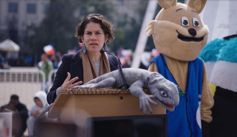 Ministra Maisa Rojas en Feria de Educación Ambiental.