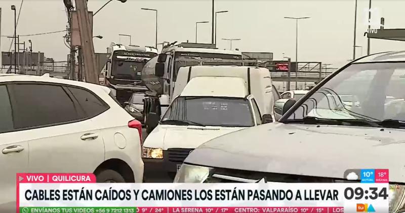 Kilométrico taco en Quilicura debido a pericias policiales